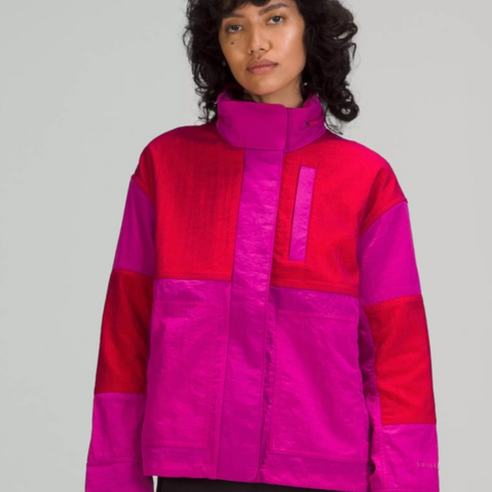 Lululemon Water Repellent Mesh Jacket sz6 fuchsia